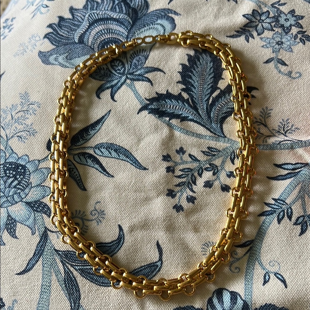 Christian Dior vintage 18 karat gold electroplated necklace
